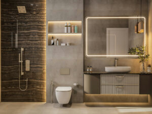 Elektrische Reinigungsbürste im Badezimmer
