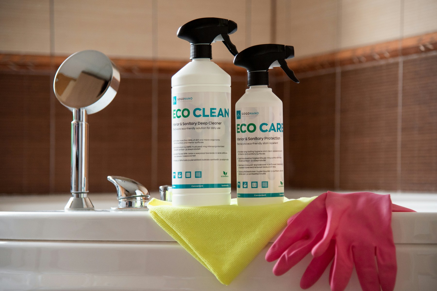 Schnelle Reinigung im Badezimmer
